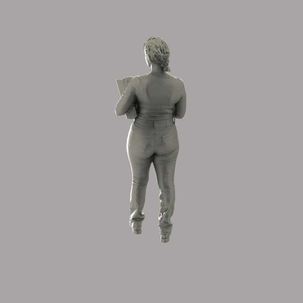 MM1147 Office girl with files Figure