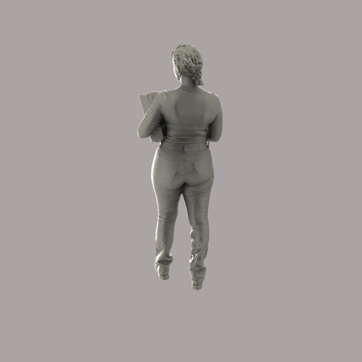 MM1147 Office girl with files Figure