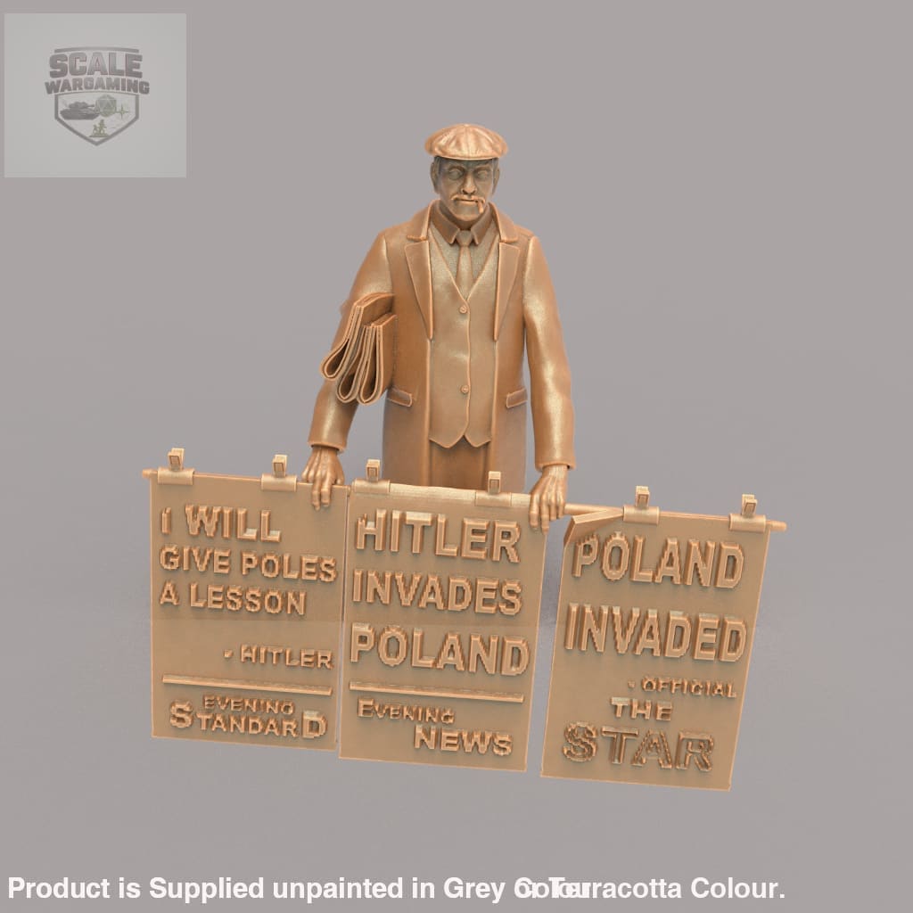 MM1167 WW2 Famous Newspaper seller Figure