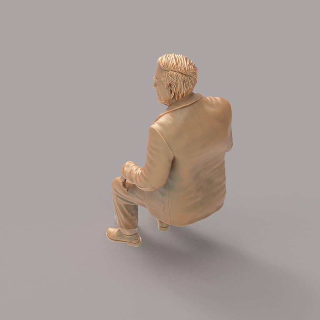 MM1212 Old man sitting in a wheel chair Figure