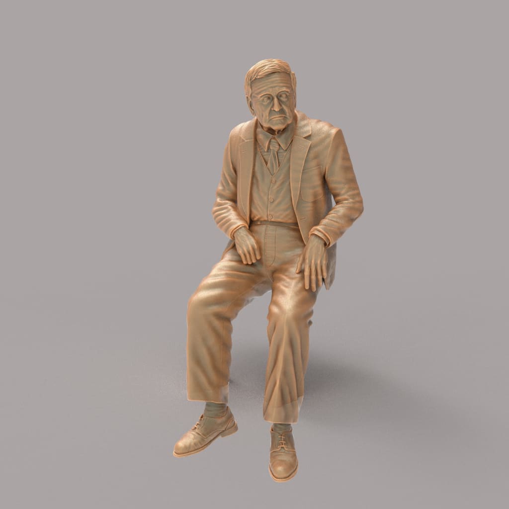 MM1212 Old man sitting in a wheel chair Figure
