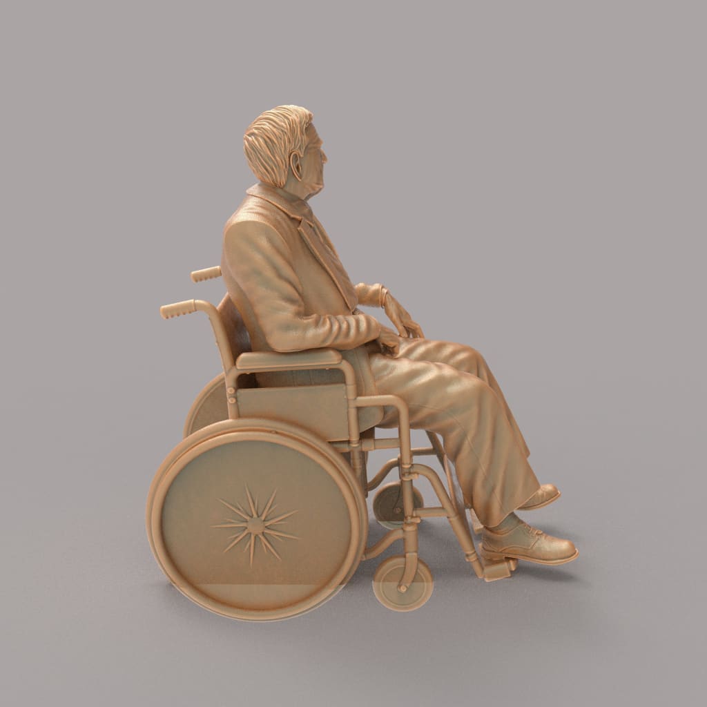 MM1212 Old man sitting in a wheel chair Figure