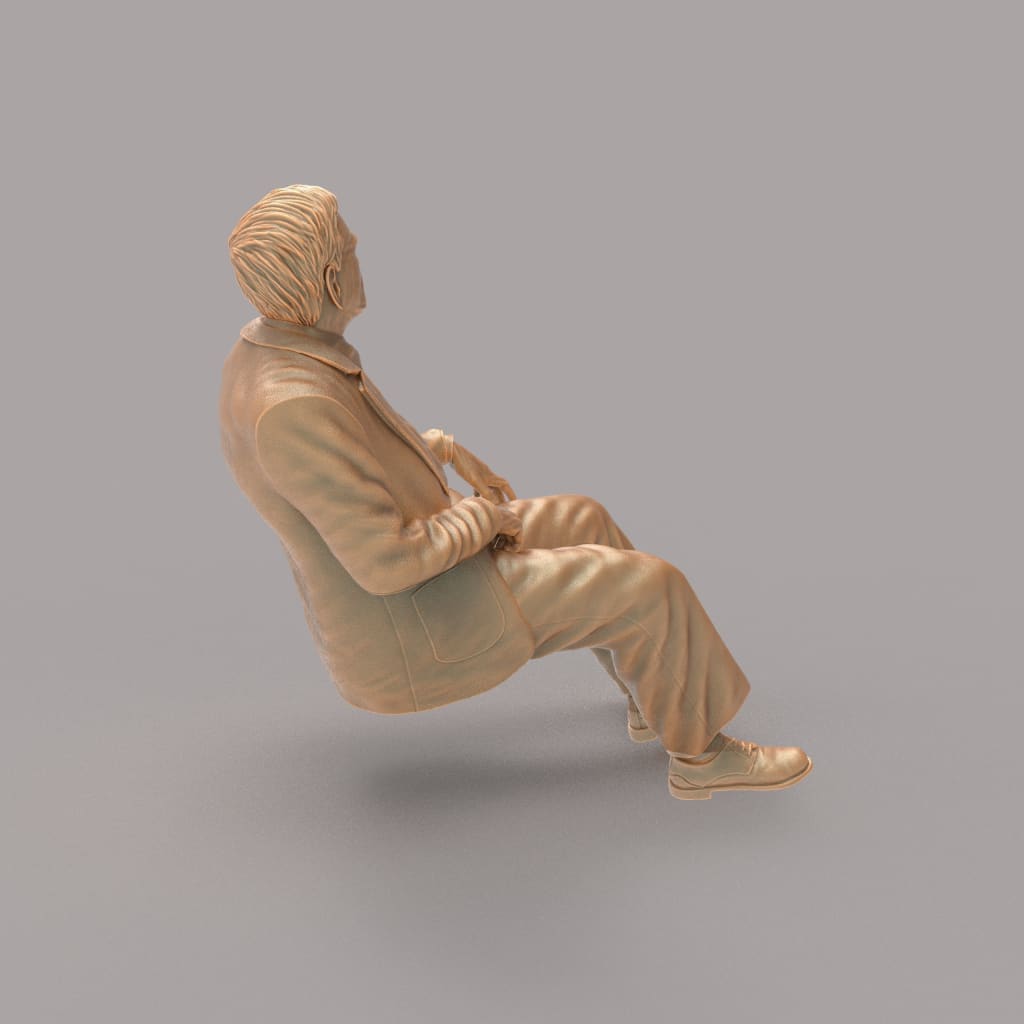 MM1212 Old man sitting in a wheel chair Figure