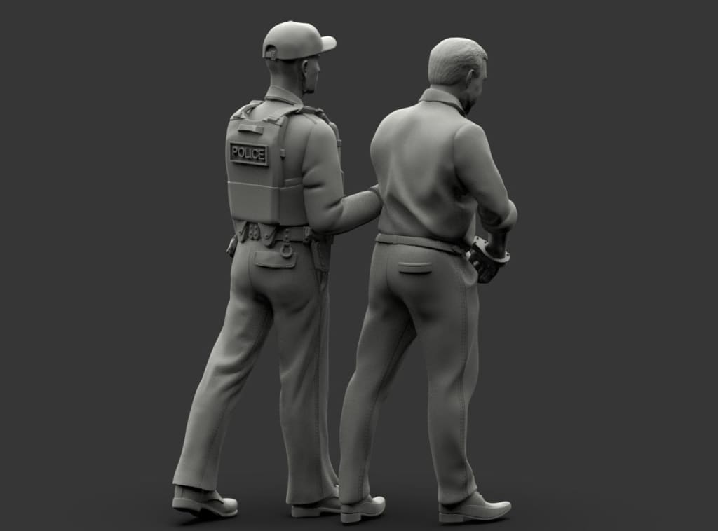 MM1224 Policeman Walking Suspect Figure