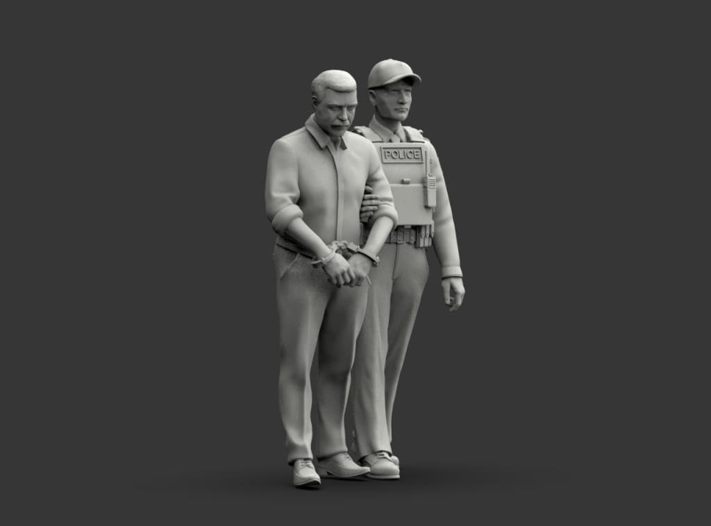 MM1224 Policeman Walking Suspect Figure