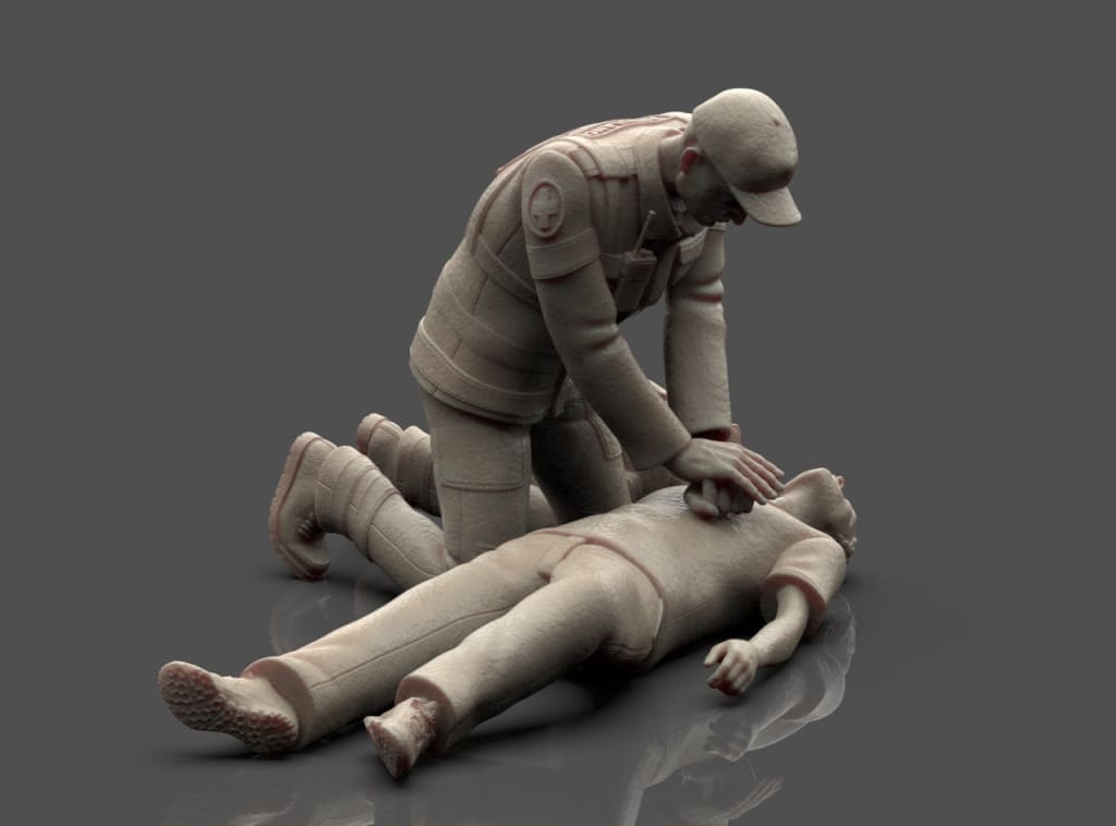 MM1226 Ambulance Crew and Casualty Figure