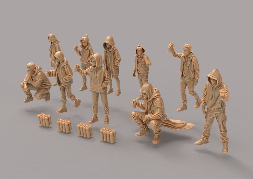 MM1302 Graffiti Painters Figure