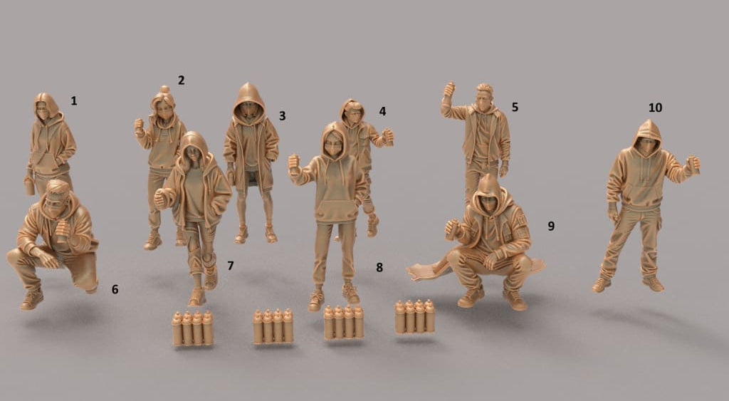 MM1302 Graffiti Painters Figure