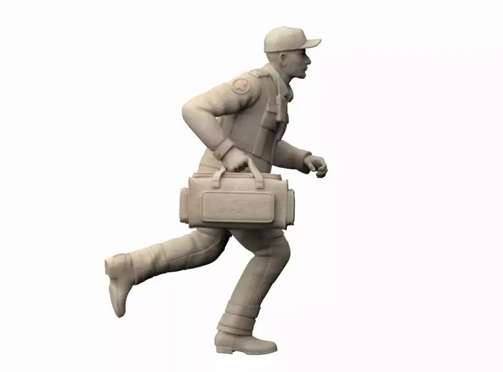 MM1307 Ambulance Crew Running Figure