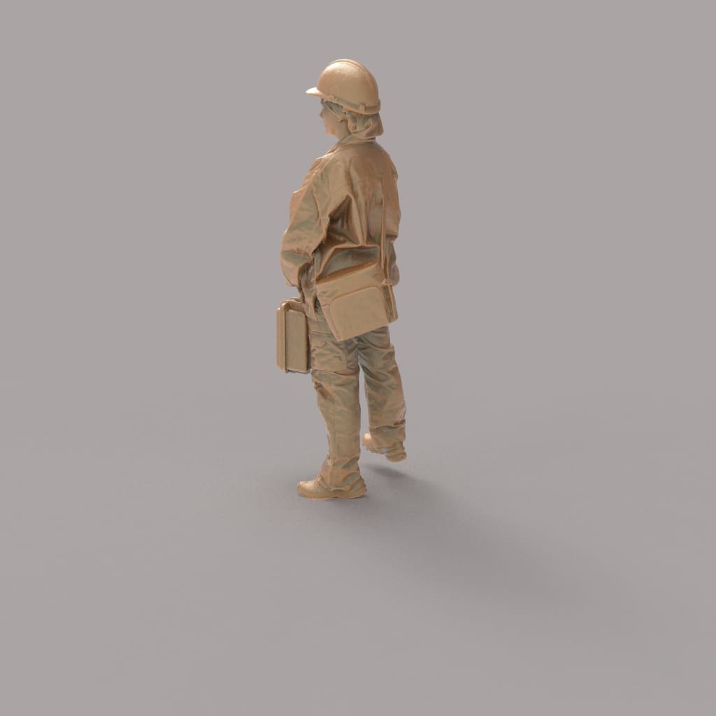 MM1398 Female Builder and Case Figure