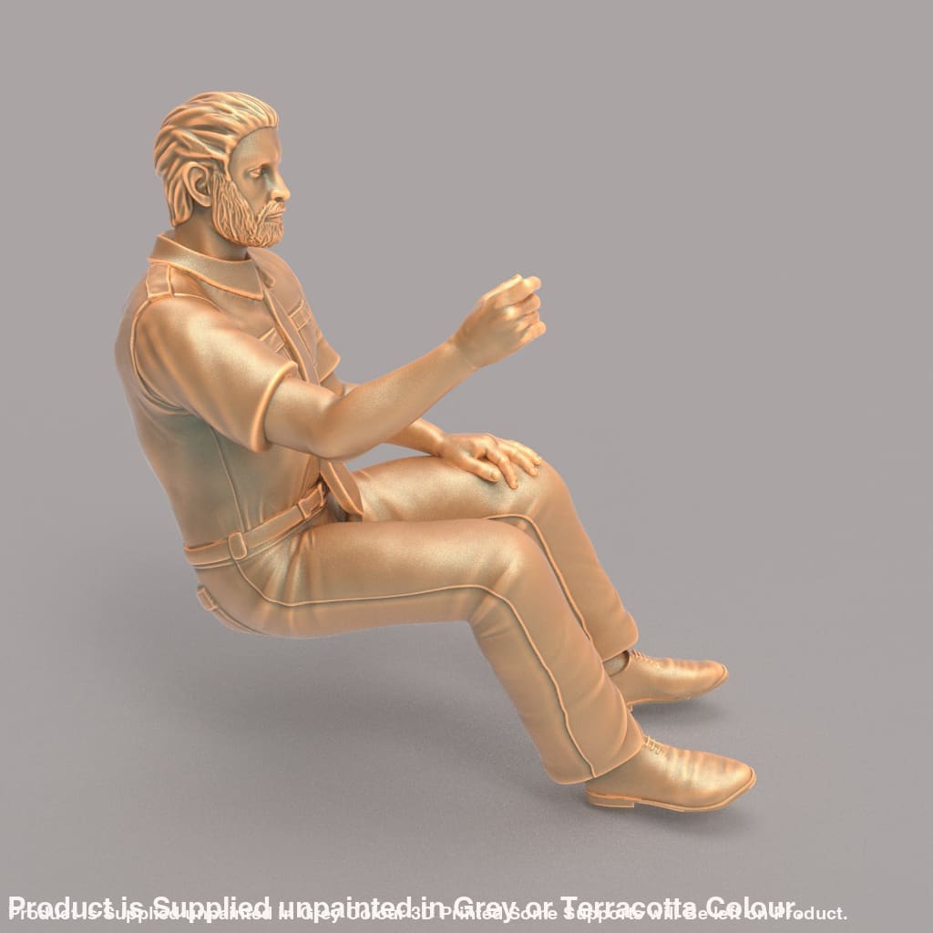 MM160A Male Bus/Train Driver With Beard No Hat Figure