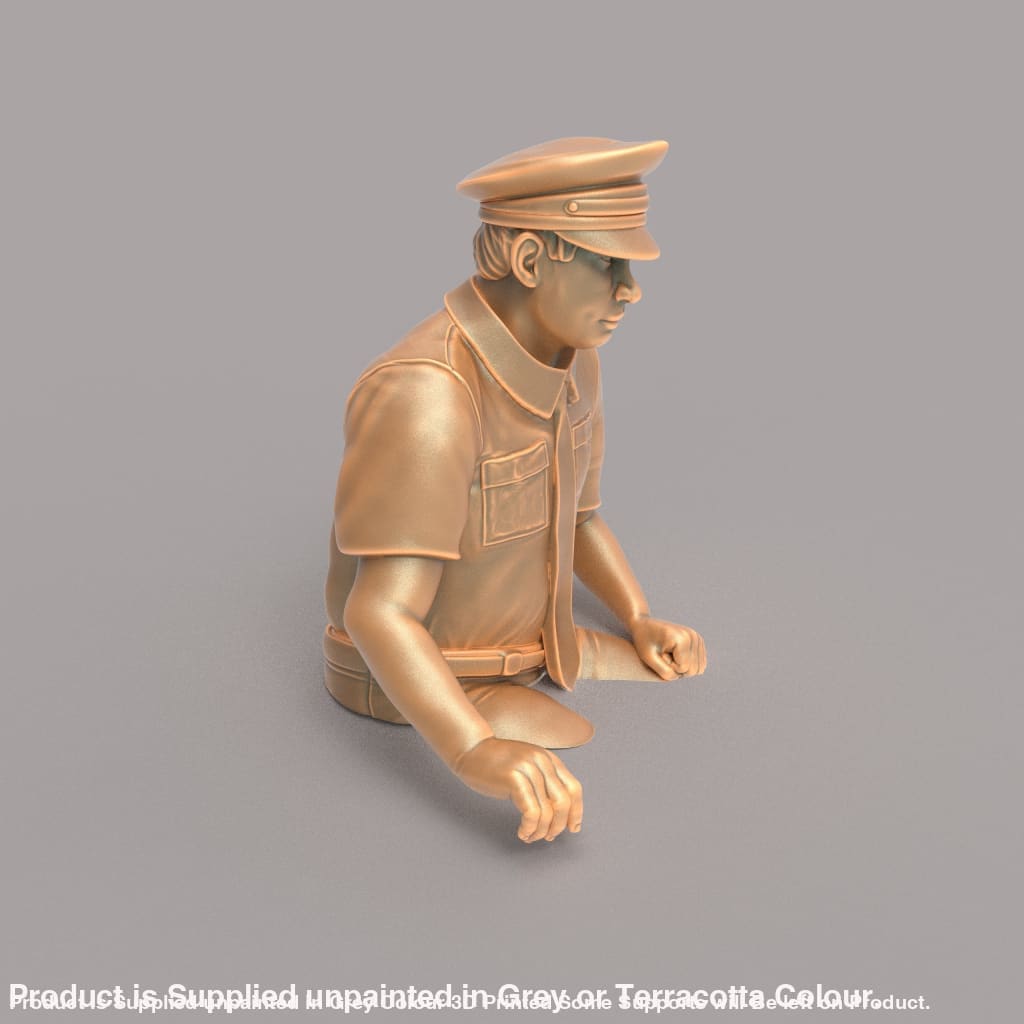 MM160BC Male Bus/Train Driver Cut at Waist Figure