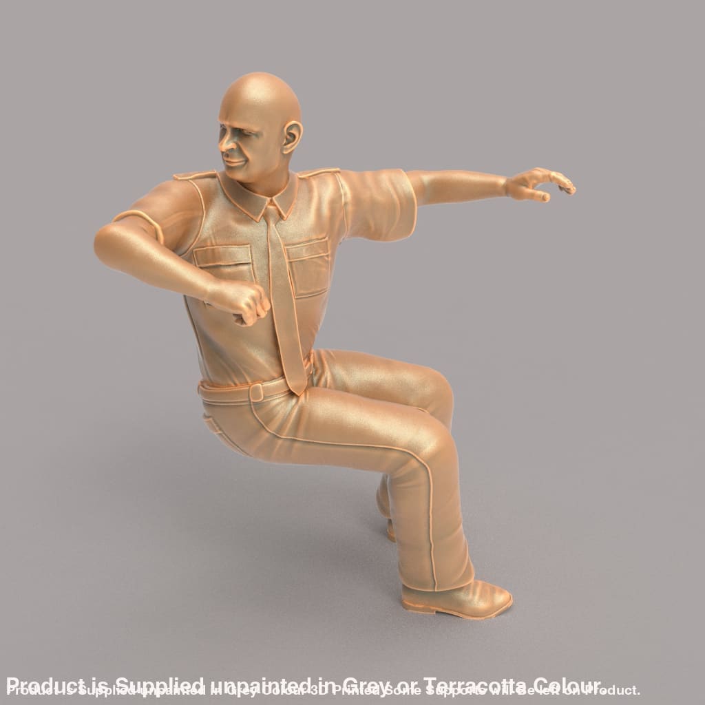 MM160C Male Bus/Train Driver Looking Back No Hat Figure