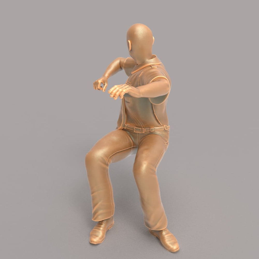 MM160C Male Bus/Train Driver Looking Back No Hat Figure