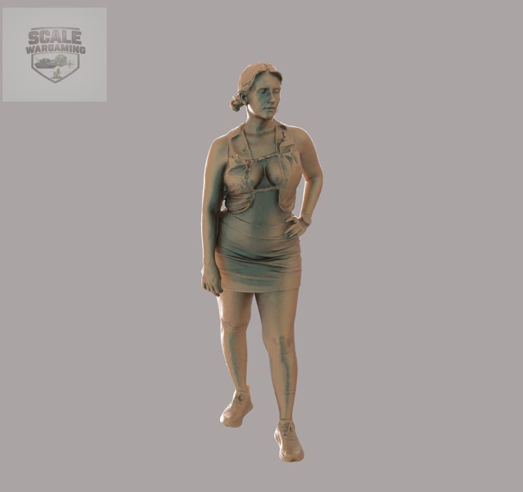 MM2065 Female in Short top and summer skirt Figure