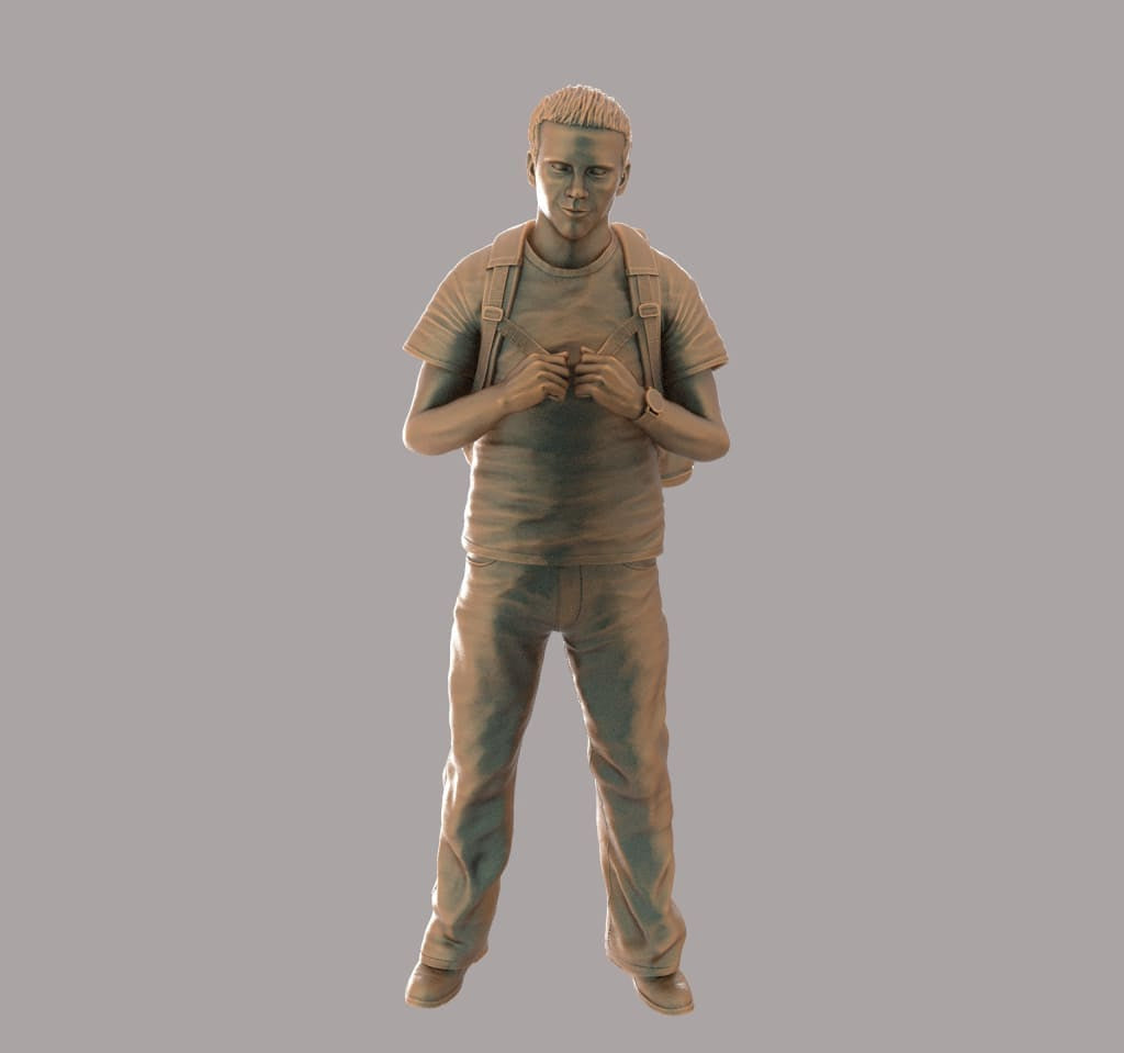 MM2070 Young Male with Rucksack Figure