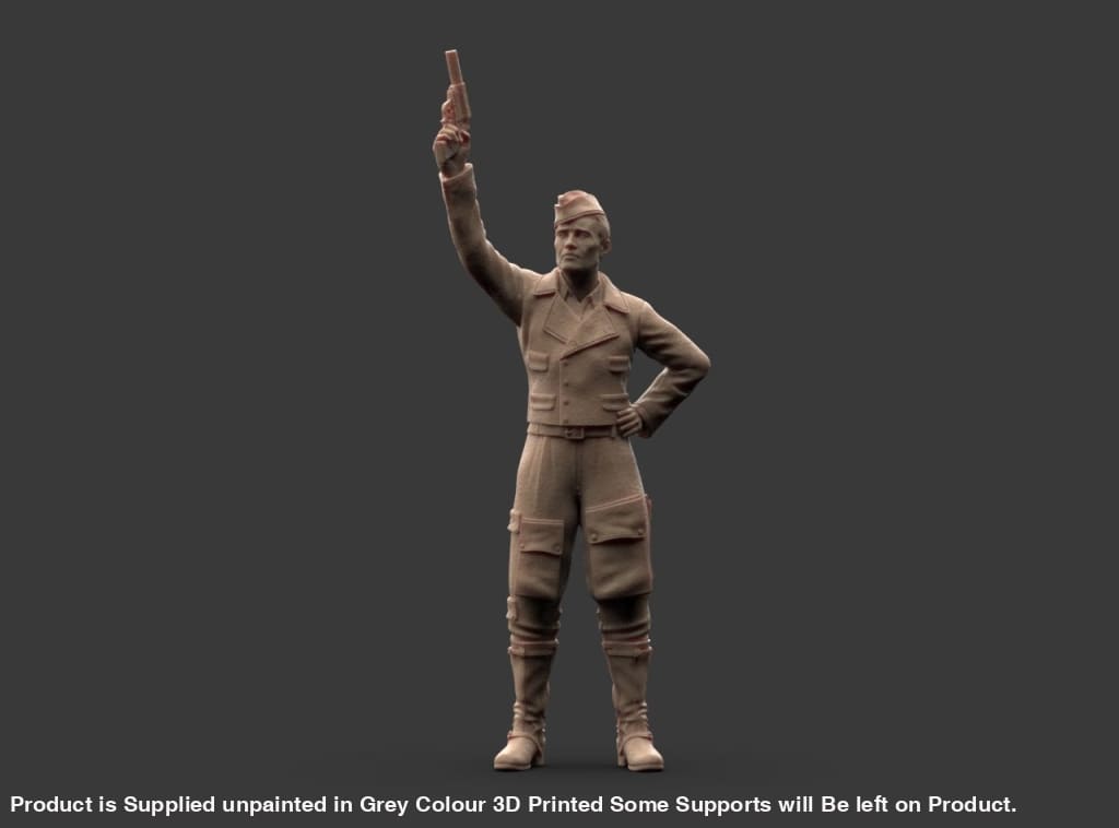 MM2076 Luftwaffe Ground crew and flare gun Figure