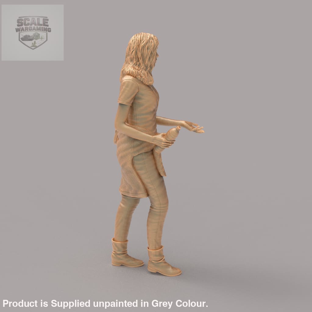 MM2092 Girl Walking with bottle water Figure