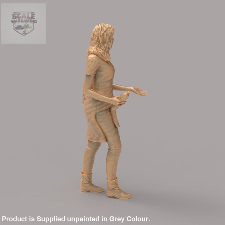 MM2092 Girl Walking with bottle water Figure