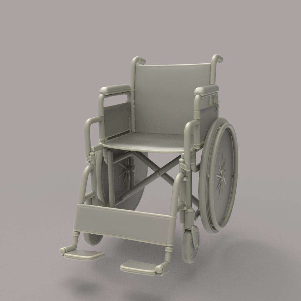 MM2138 Man Waving Sitting in Wheel Chair Figure