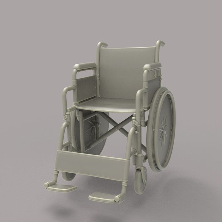 MM2138 Man Waving Sitting in Wheel Chair Figure