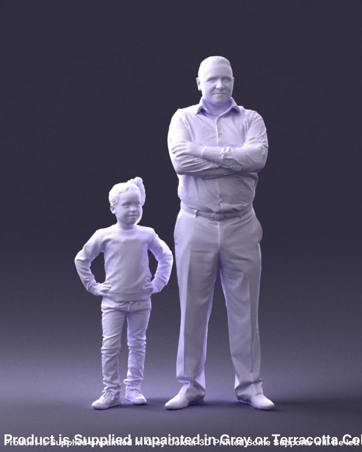 Father With Daughter Figure