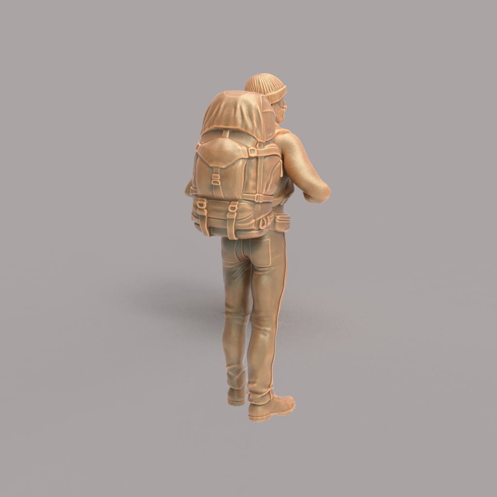 MM241 Male Hiker/Camping/Standing Looking at The View Figure