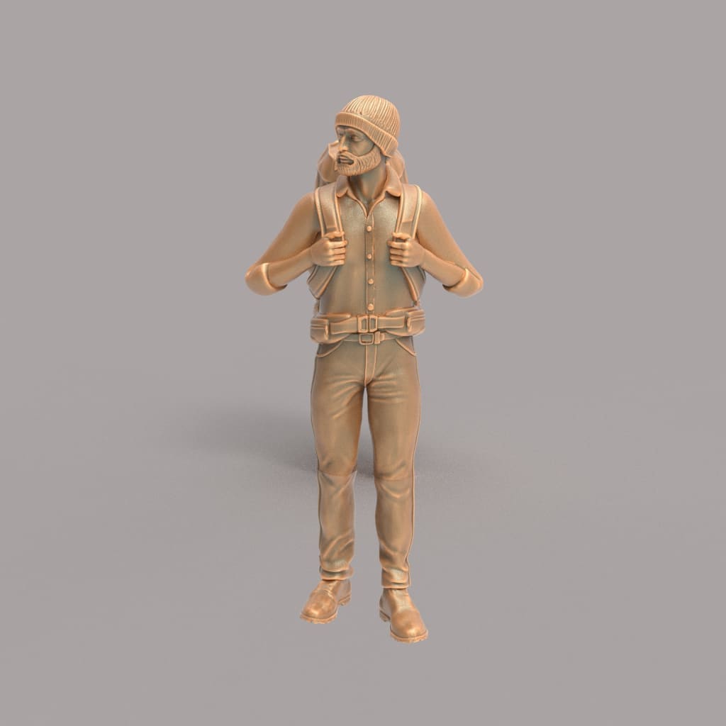 MM241 Male Hiker/Camping/Standing Looking at The View Figure