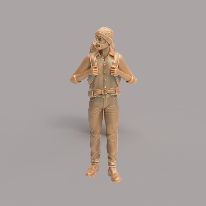 MM241 Male Hiker/Camping/Standing Looking at The View Figure