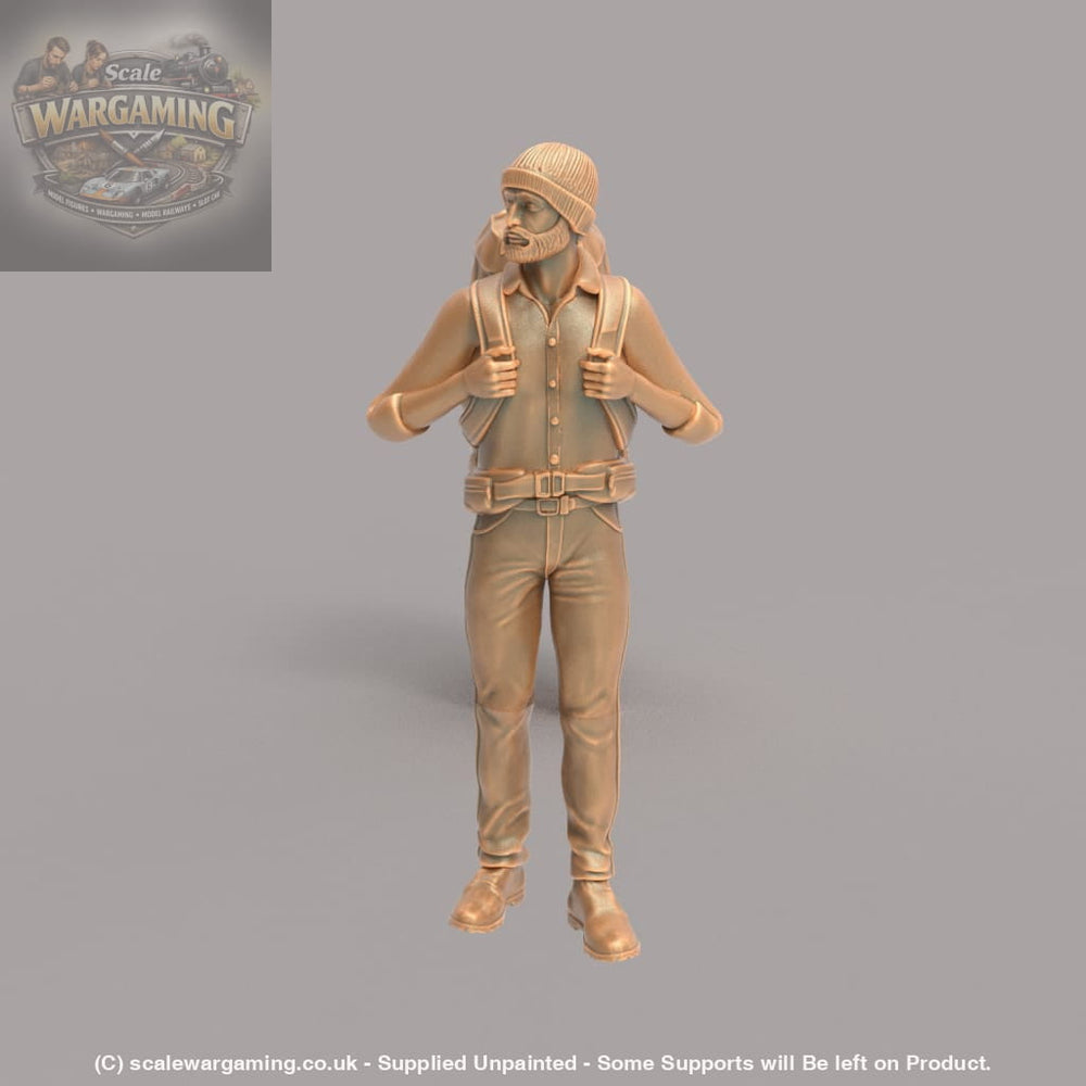 MM241 Male Hiker/Camping/Standing Looking at The View Figure