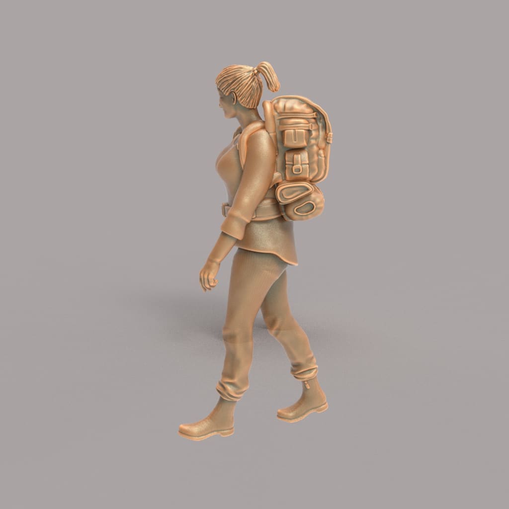 MM242 Female Hiker/Camping/Walking Figure