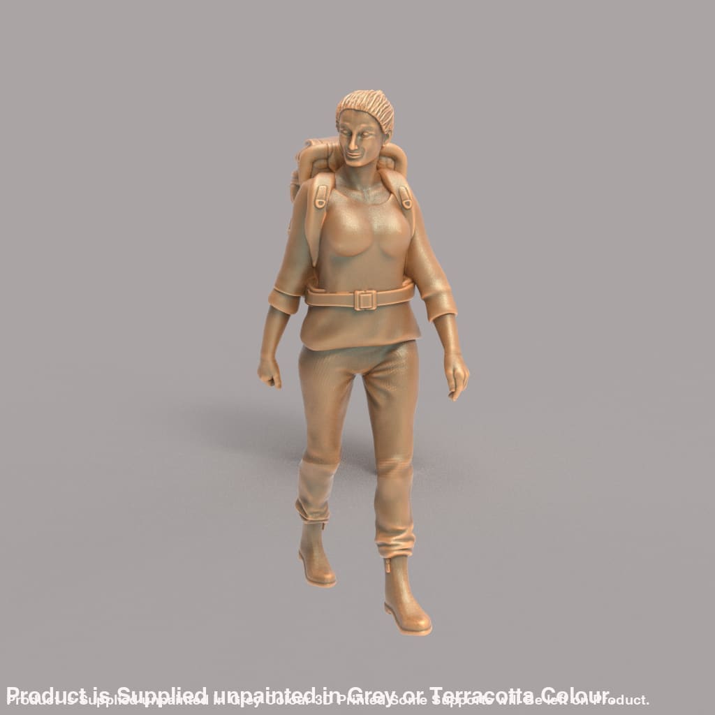 MM242 Female Hiker/Camping/Walking Figure