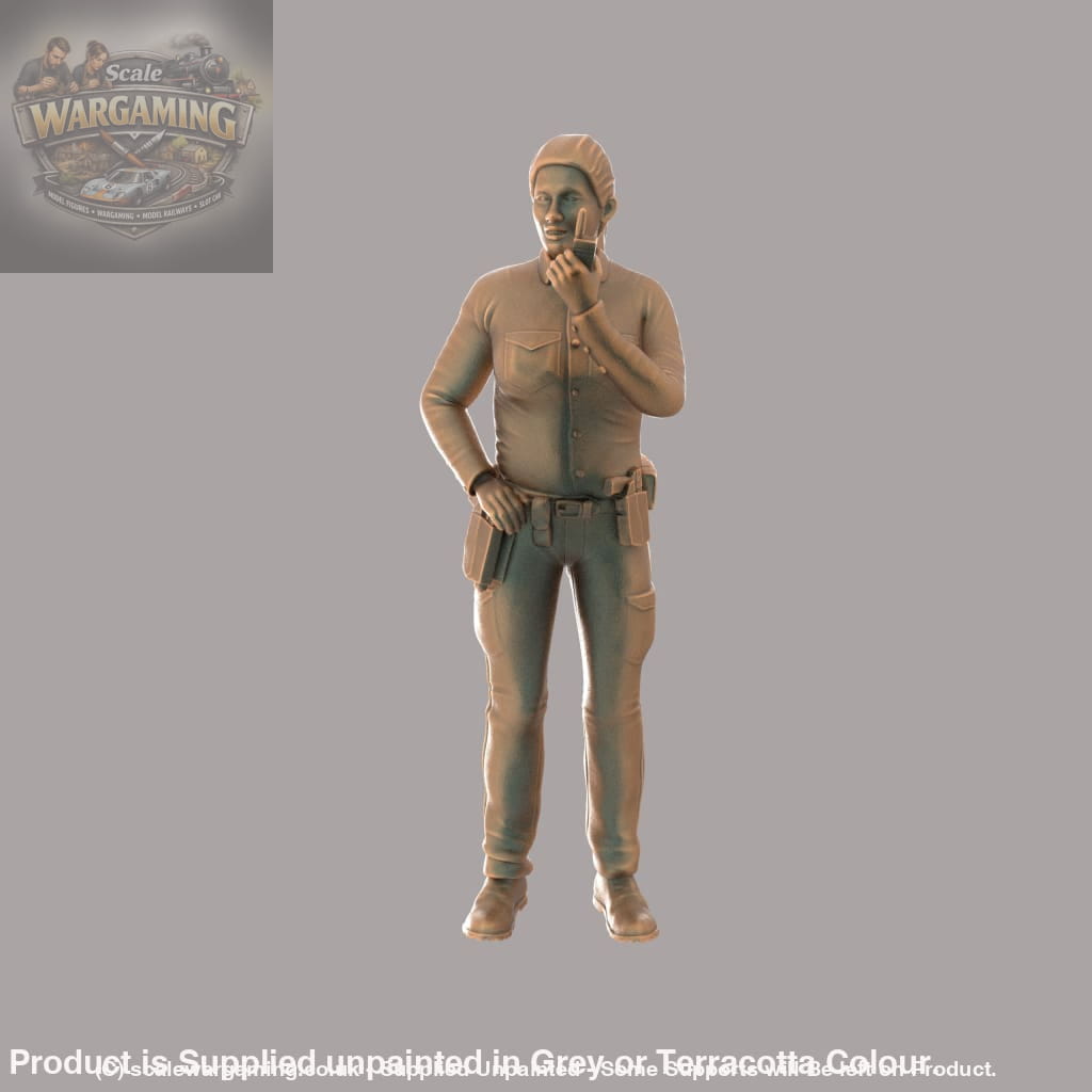 MM268 Female Police Officer on Radio Figure