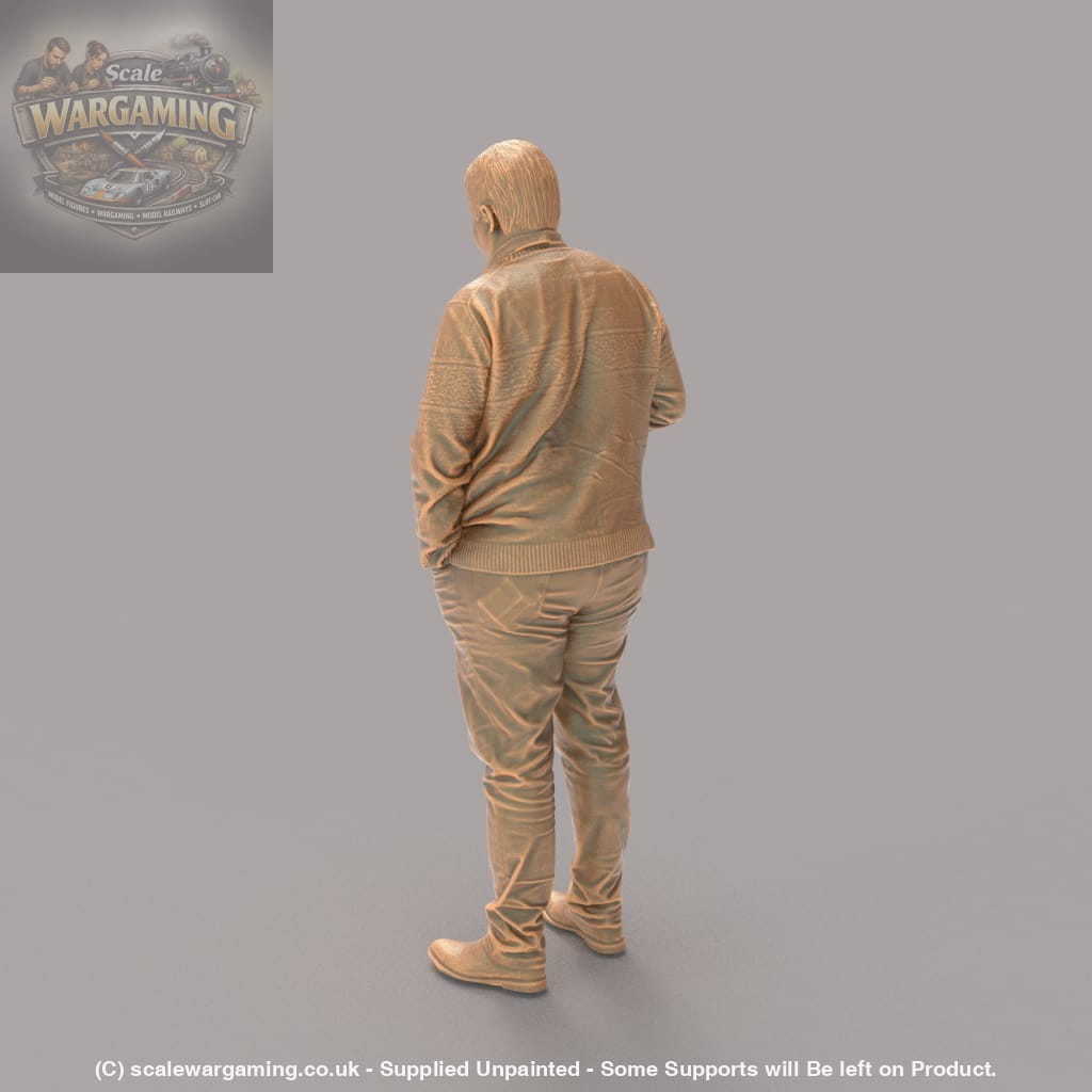 MM284 Grandad in Sweater with Cup of Tea Figure