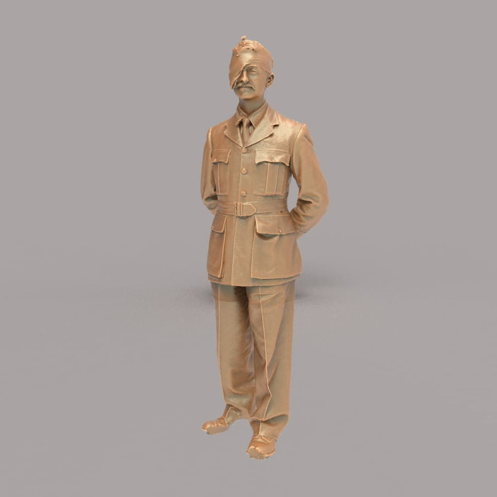 132s-0026 Injured Pilot WW2 Figure