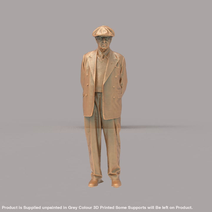 132s-0029 WW2 Older Gentleman Figure