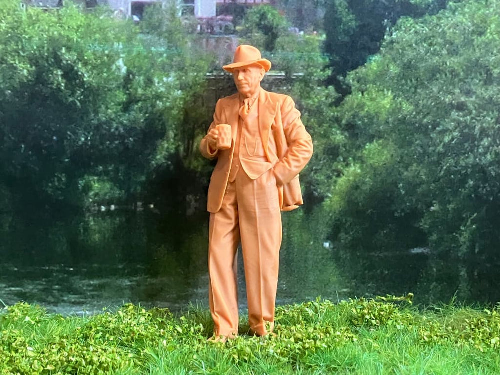 S3Ds0064 Male And Pint Mug Ww2 Era Figure