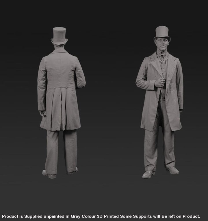132s-0109 Male in Suit and top hat Figure