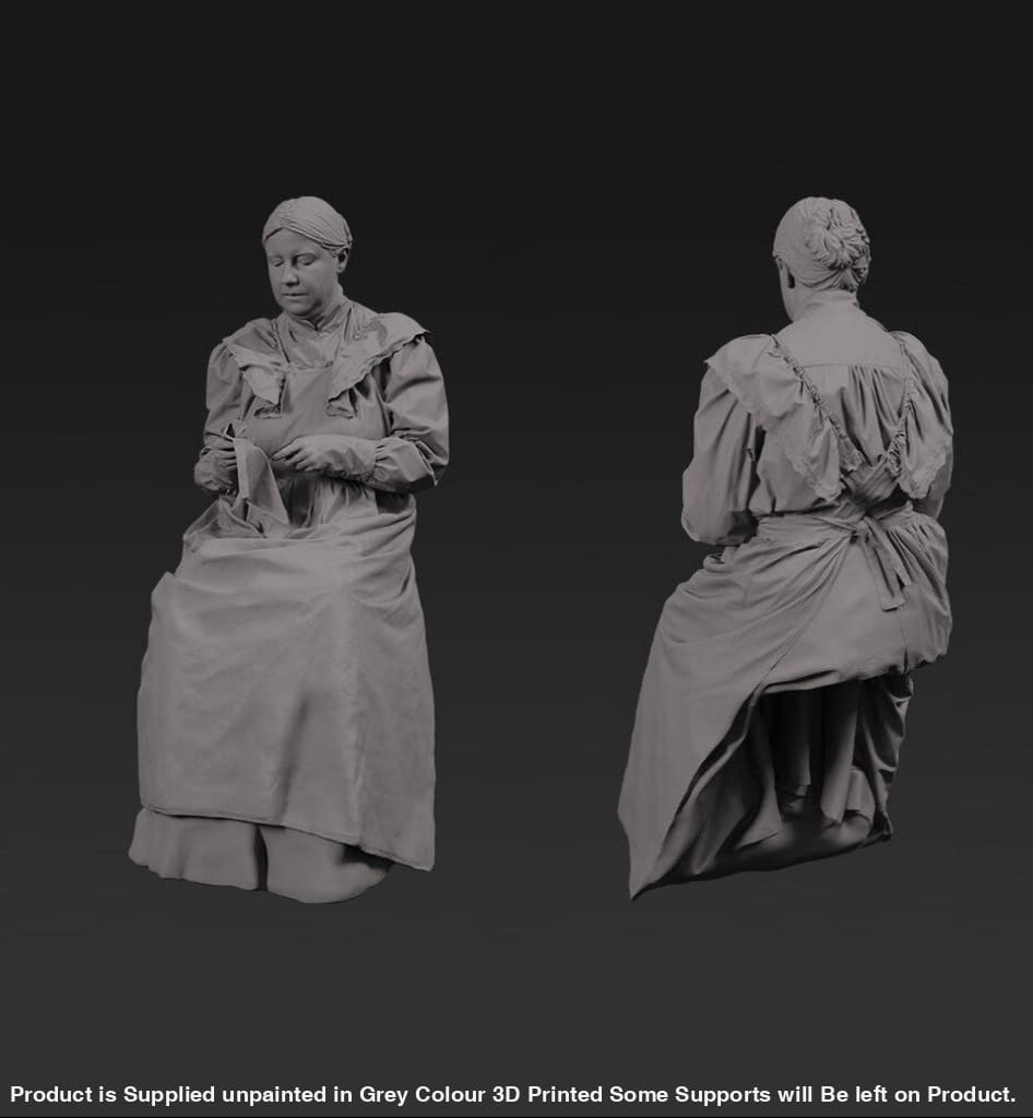 132s-0112 Sitting Maid Figure