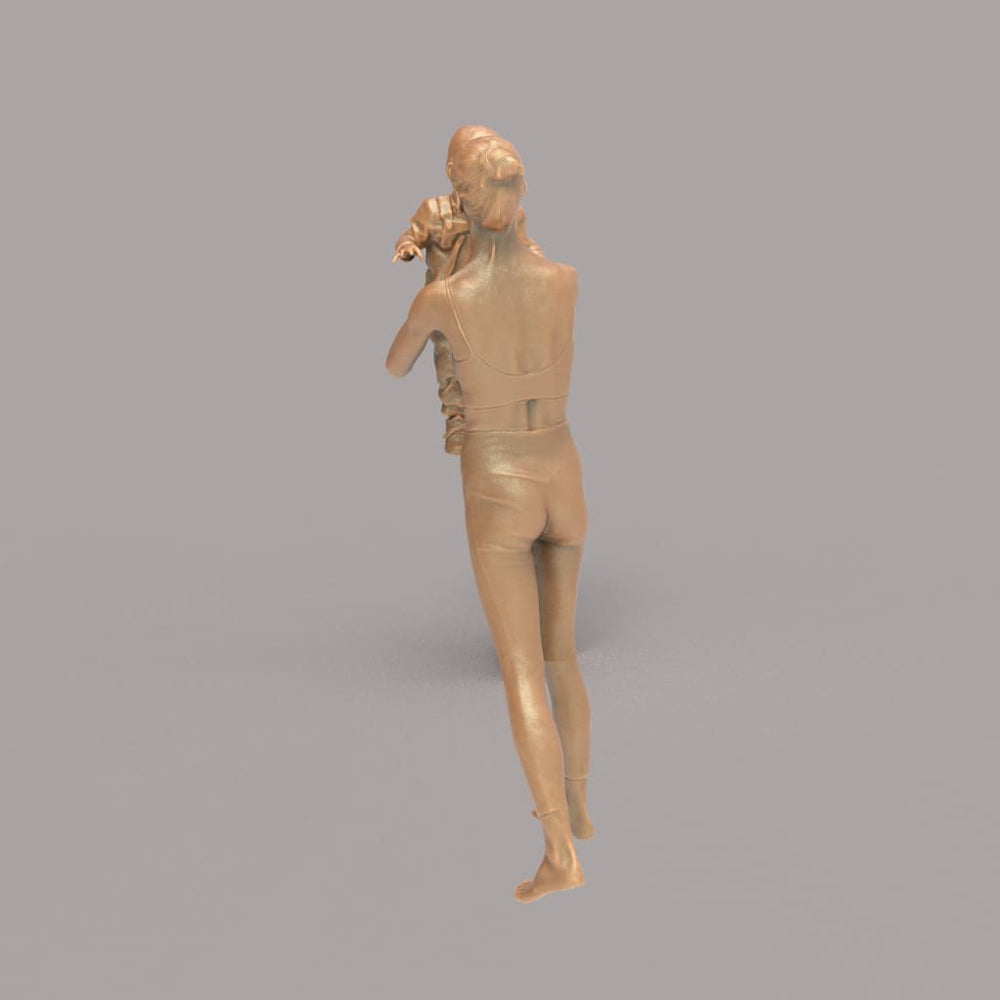 132s-0158 Mother holding Baby up in air Figure