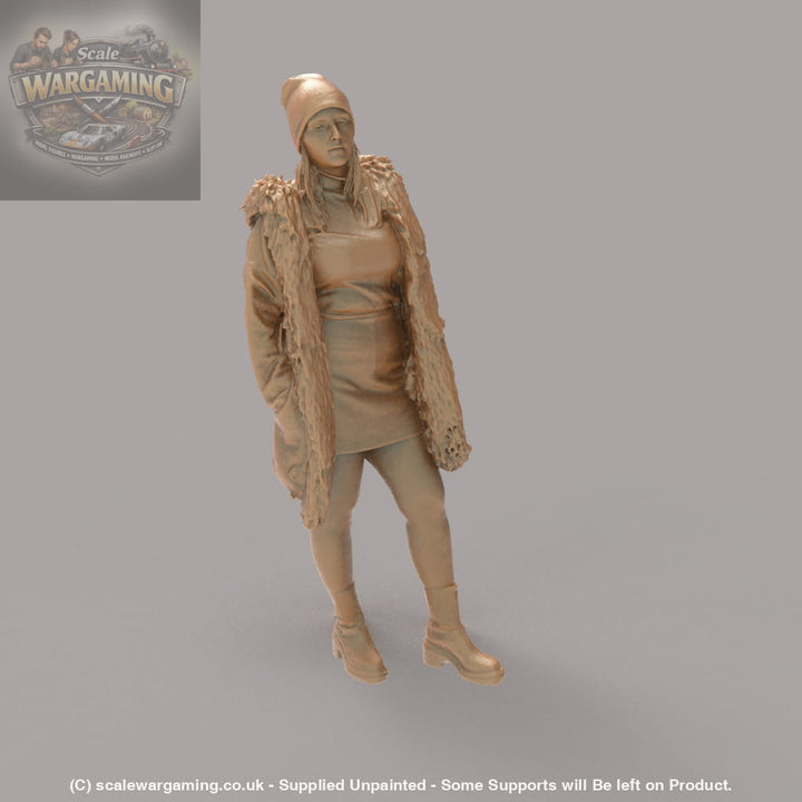 MM4161 Young Girl in Winter coat Figure
