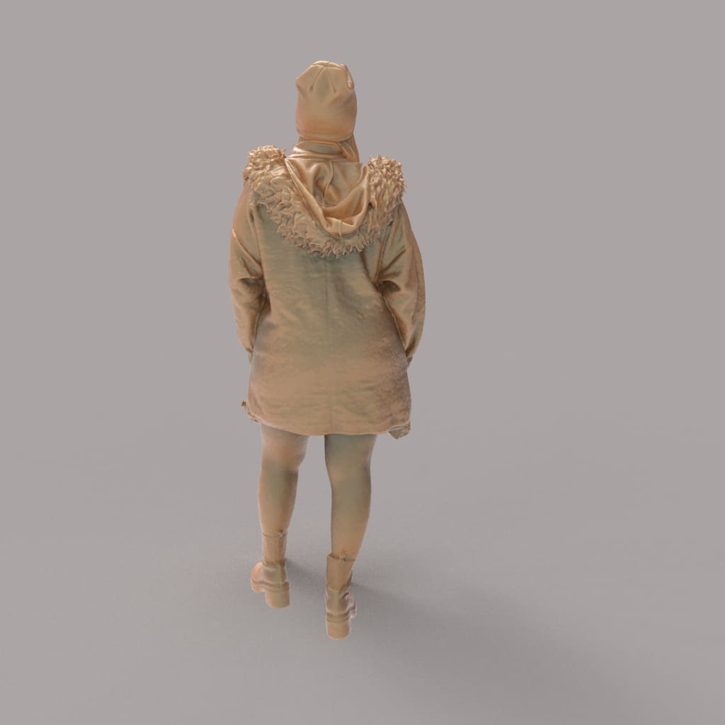 MM4161 Young Girl in Winter coat Figure