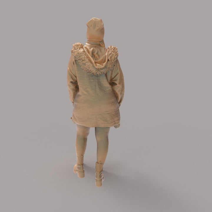 MM4161 Young Girl in Winter coat Figure