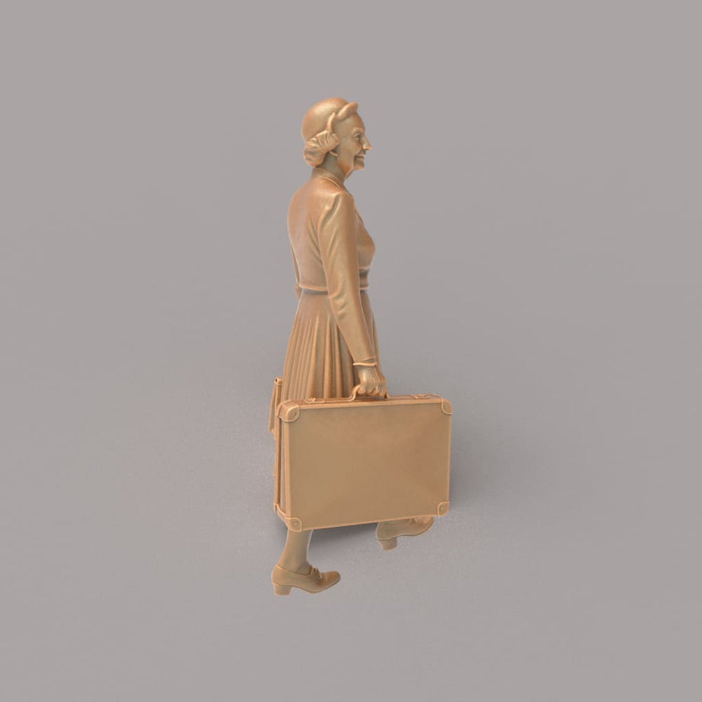 MM4164 1950 Lady and Cases Figure