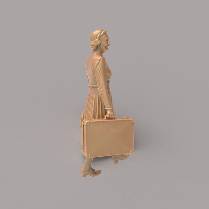 MM4164 1950 Lady and Cases Figure
