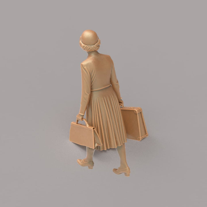 MM4164 1950 Lady and Cases Figure