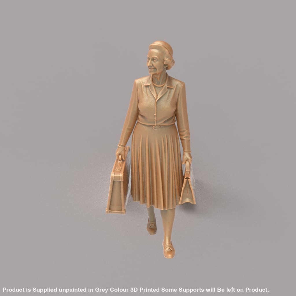 MM4164 1950 Lady and Cases Figure