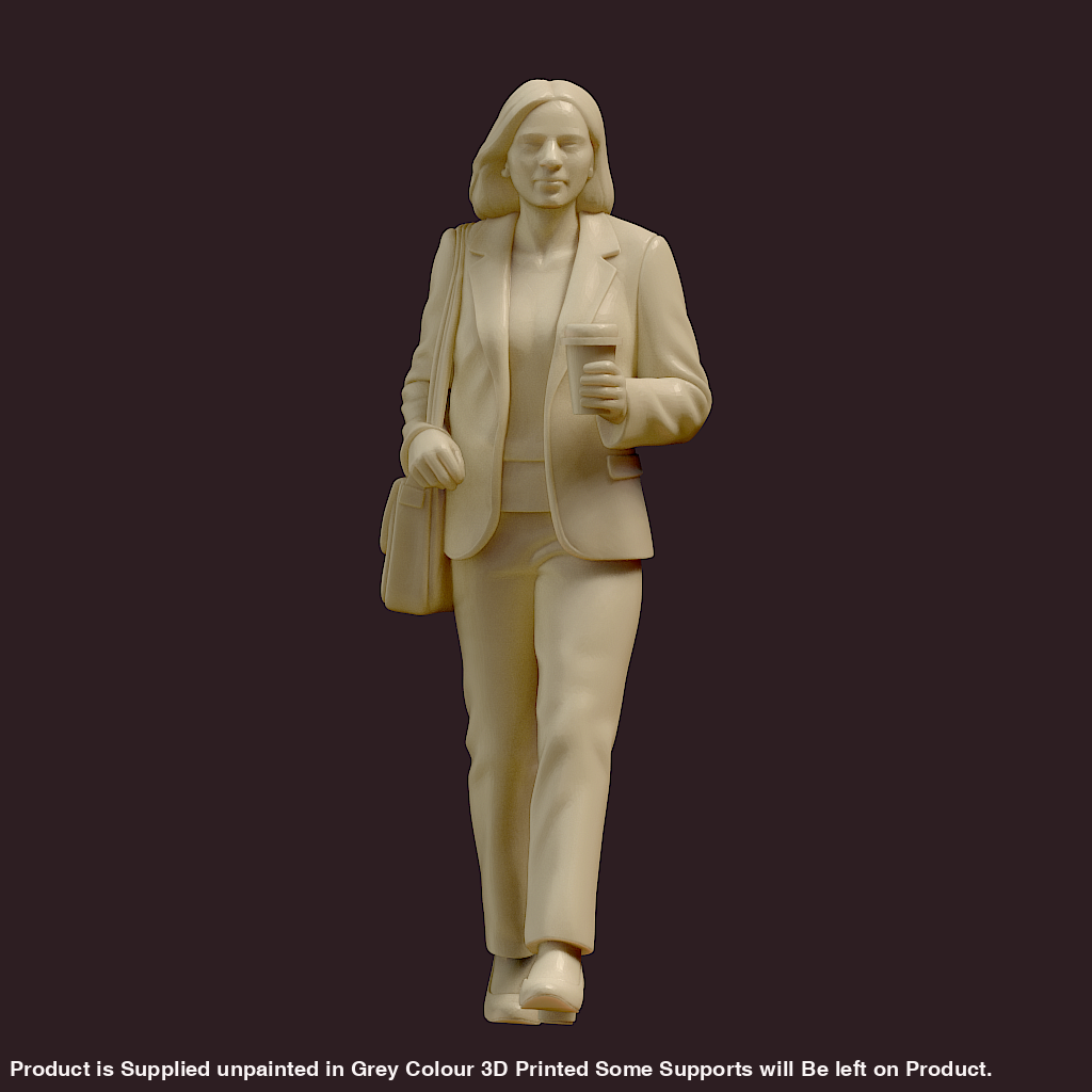 MM4168 Female Walking with Coffee Figure