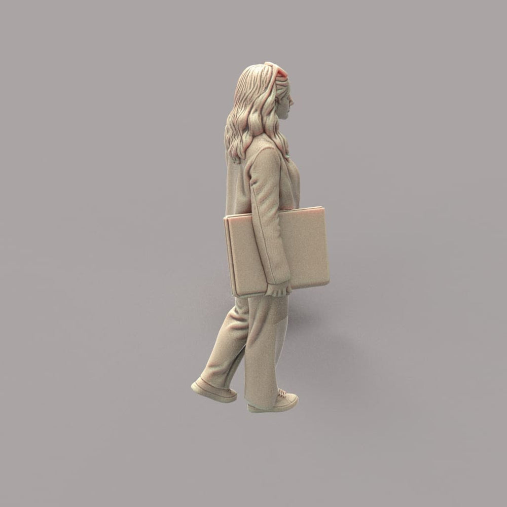 MM4171 Young Female Walking with Folder Figure