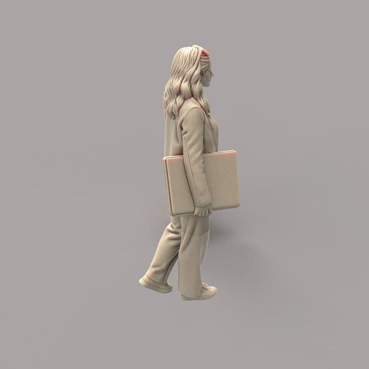 MM4171 Young Female Walking with Folder Figure